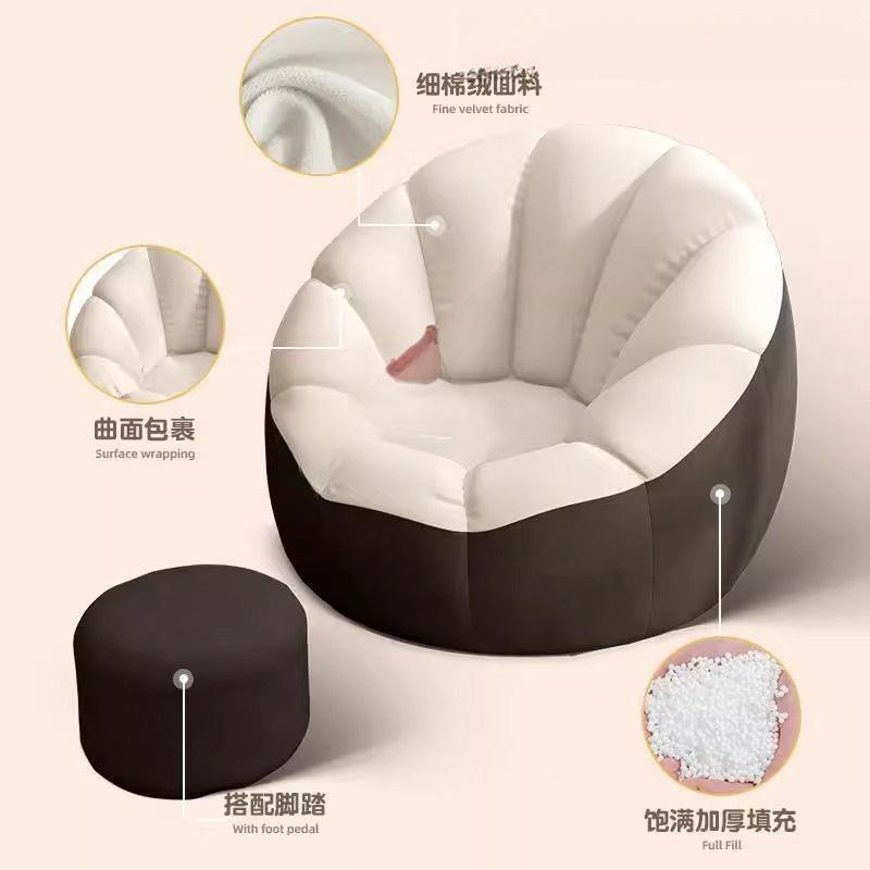 懒人卧沙发可睡RCR可躺室小人沙发单人躺红椅榻榻米豆袋沙发椅网