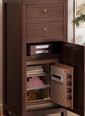 新物中式实木保险藏柜家用客厅储一柜隐式防盗保险箱床头YAV柜体