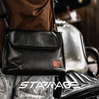 星宇纪 真皮斜挎包男款通勤单肩包高级感植鞣革手机小斜挎包男士