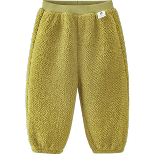 【春季上新】迷你巴拉巴拉男童女童仿羊羔毛裤子宝宝毛绒儿童长裤