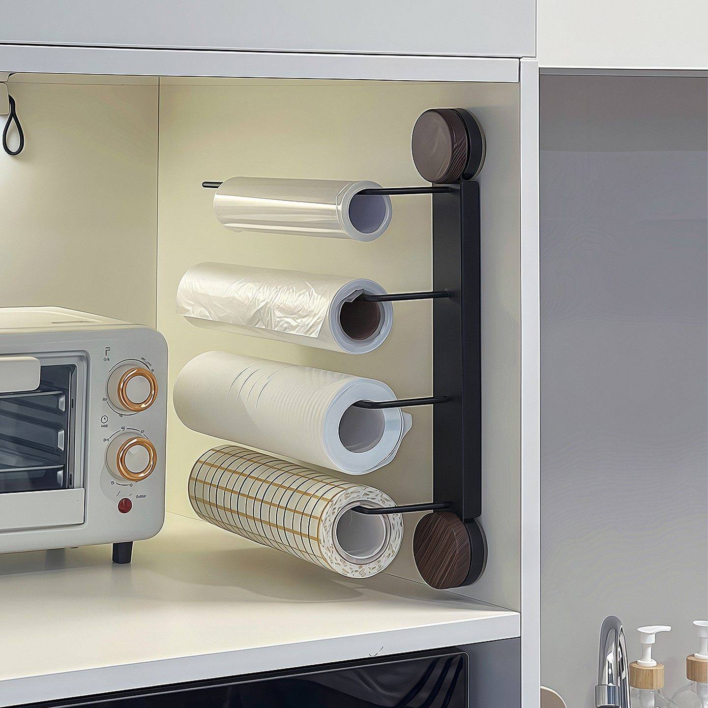 吸盘式厨房纸巾架壁挂免打孔保鲜膜抹布多支架收纳置物架家用新款,厨房/烹饪用具,抹布架/厨房清洁收纳架,淘宝优惠券,粉丝福利购,淘宝优惠卷