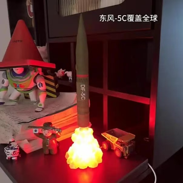 东风5c小夜灯创意趣味核导弹手办