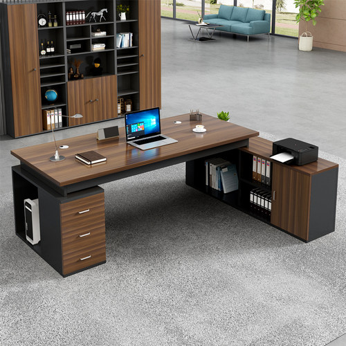 轻奢高级感老板桌总裁专用办公桌