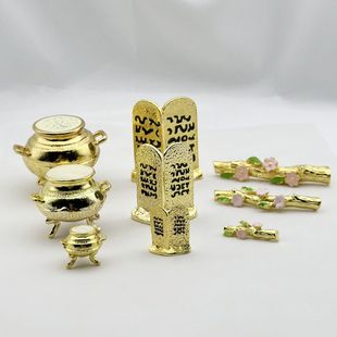 三件套 放入约柜 金灯台约柜 锌合金材质