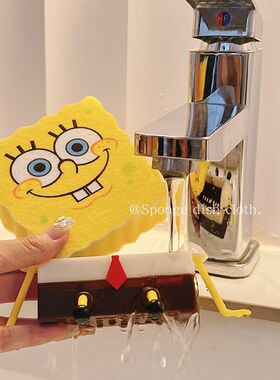 新款可爱洗碗吸水碗神器百洁布洗碗擦洗碗布海绵刷海绵宝宝海绵块