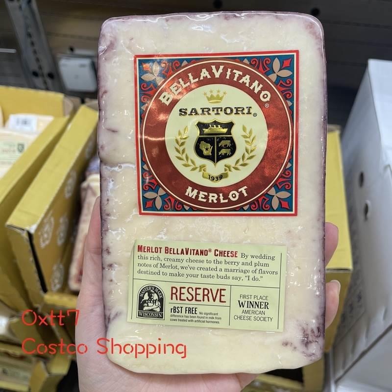 Costco美国BELLAVITANO MERLOT萨酡芭拉维他梅洛红酒干酪454g