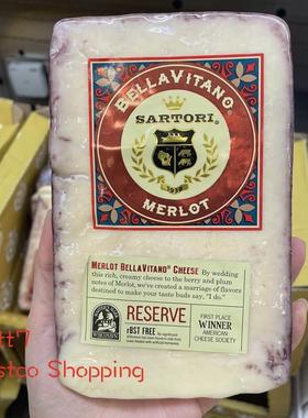 Costco美国BELLAVITANO MERLOT萨酡芭拉维他梅洛红酒干酪454g