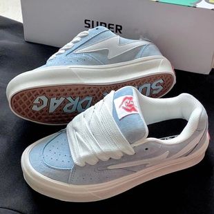 新款 学生休闲鞋 2025街头透气舒适时尚 小白鞋 子女潮流 复古板鞋 秋季