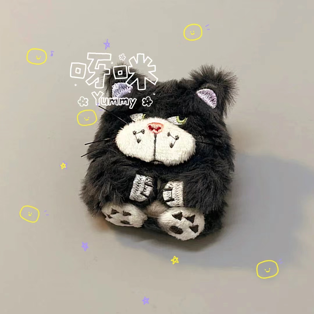 可爱灰色毛绒猫咪适用airpods保护套三代pro2苹果无线蓝牙耳机套airpodspro保护壳二代airpods2/3代包ipods软
