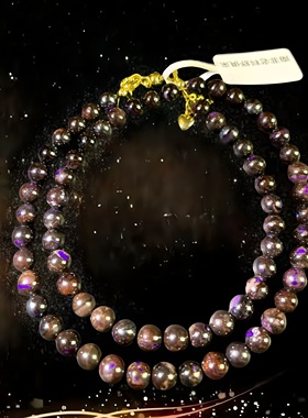 天然南非老料舒俱来丝绒紫项链圆珠桶珠项链毛衣链锁骨链送礼