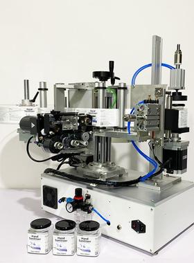 小型桌面式标方瓶贴标机DUT 酱油瓶 六角瓶 转贴签现货 工厂机直