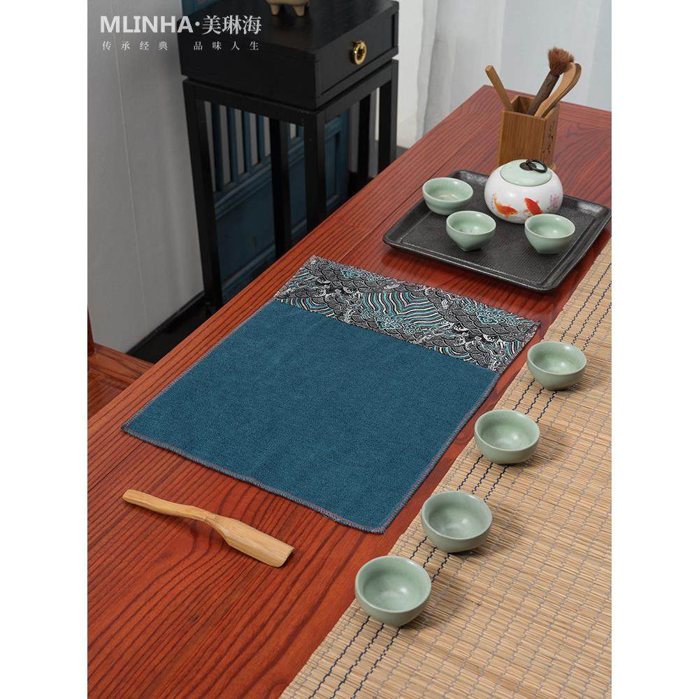 新中式茶席棉麻茶巾吸水茶桌布禅意茶垫抹布家用茶台小方巾茶垫布,居家布艺,茶席,淘宝优惠券,粉丝福利购,淘宝优惠卷