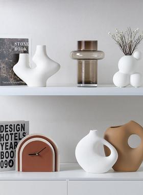 抽象艺术高档高级感软装电视柜酒柜入户玄关柜书柜装饰品摆件套装