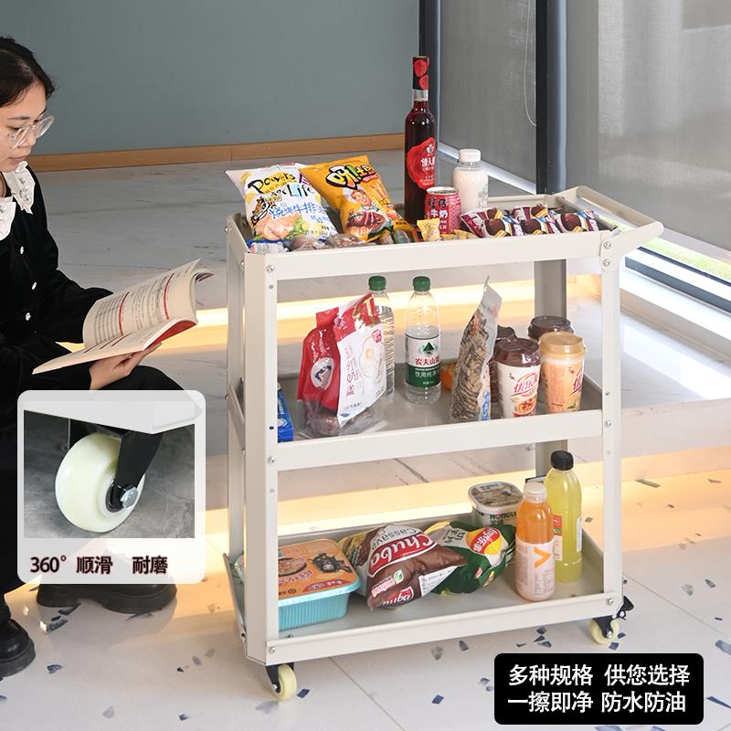 家用多功能可移动收纳零食置物架客厅绿植花架加厚小推车绿植花架