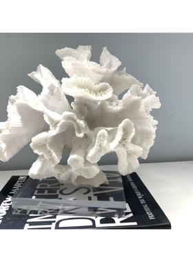 海印象现代轻奢新中式酒店样板房售楼处客厅书房珊瑚树摆件装饰品