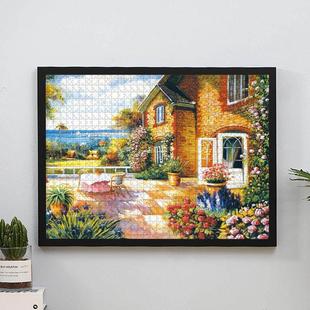 铝合金拼图裱框架1000片500块2000木制边相框挂墙50 裱 75cm装