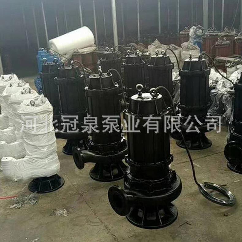 潜污泵筑建工程专用冠泉泵业大率功无堵塞污水潜提升泵自动搅匀