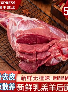 特价！原切羊腿肉5斤去皮去骨内蒙草饲羔羊新鲜生羊肉烧烤羊肉串
