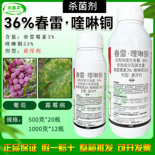 36%春雷喹啉铜悬浮剂果树葡萄霜霉病细菌性病害杀菌剂农药批发