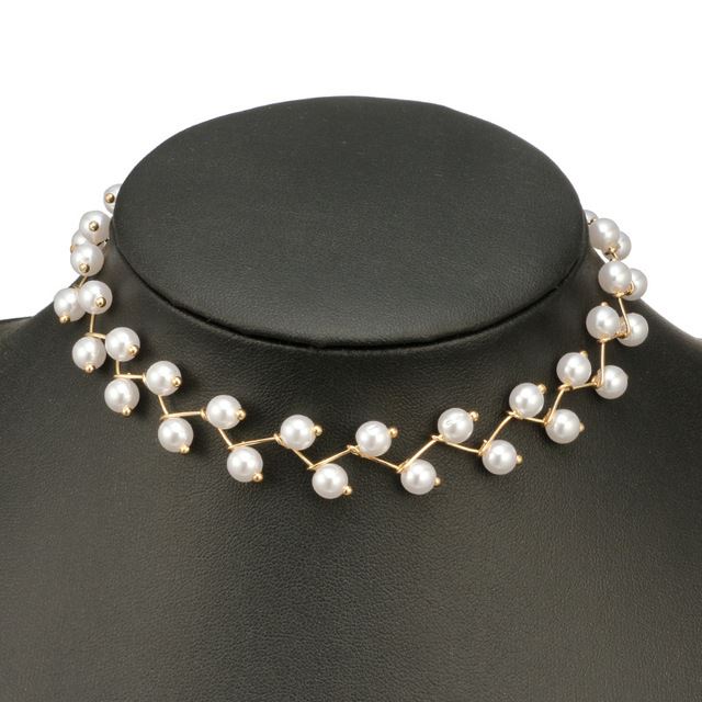 现货Fashio Wo el Choker Prl el Statet Ladie