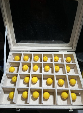 淄博琉璃名贵真鸡油黄正黄色珠子孙云毅老料手工烧制非遗传承人