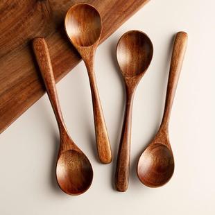 木艺日式小木勺实木饭勺木头勺子长柄小勺汤勺汤匙吃饭调羹高颜值