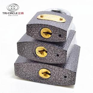 三环锁喷塑挂锁家用防盗防水锁头宿舍锁大门仓库加长梁锁具H364W