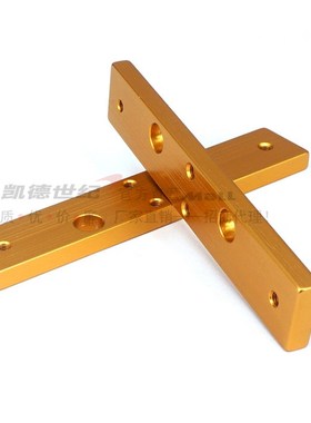 3D打印机配件 Makerbot喉管双喷头MK8固定块 铝块MK8 氧化金色