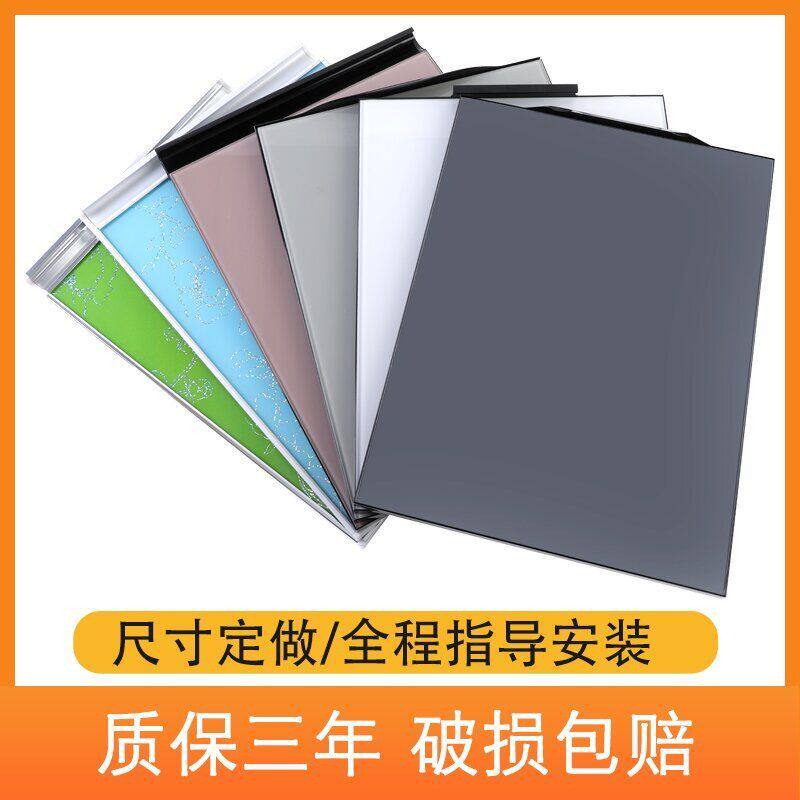 橱柜门订做灶台门订做钢化玻璃晶钢门板彩晶烤漆柜门柜门定制厨房图片