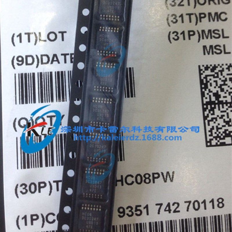 74HC08PW HC08  NXP原装进口正品  逻辑IC  贴片TSSOP-14