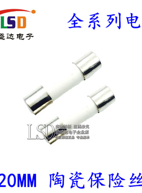 陶瓷保险丝管 520mm 1A 防爆熔断器 保险管 F1AL250V 快断