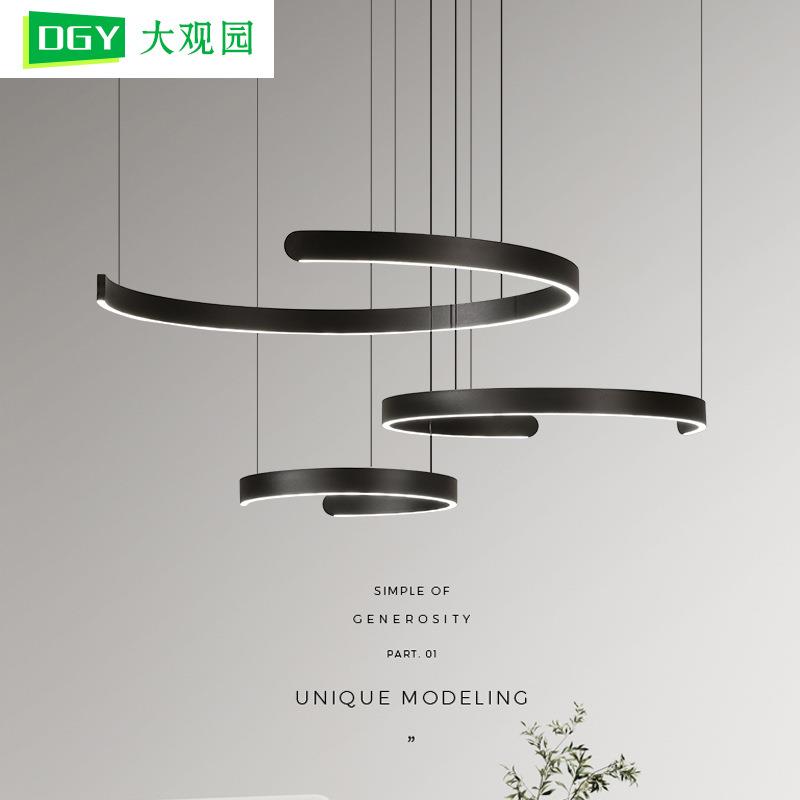 大观园客厅吊灯现代简约北欧别墅餐厅房间客厅灯中山家装灯饰556L