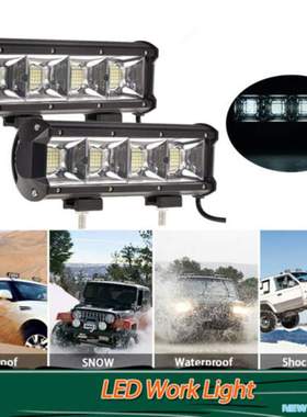 跨境新款汽车LED 64LED 192W防水高亮工作灯长条灯改装车灯检修灯