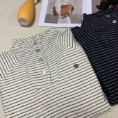 25春新立领条纹卫衣加厚百搭上衣女21725
