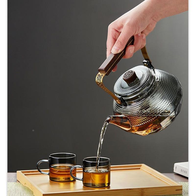 高硼离硅透玻璃茶壶大g-8864家用办公容量蒸煮一体茶水分泡茶壶煮