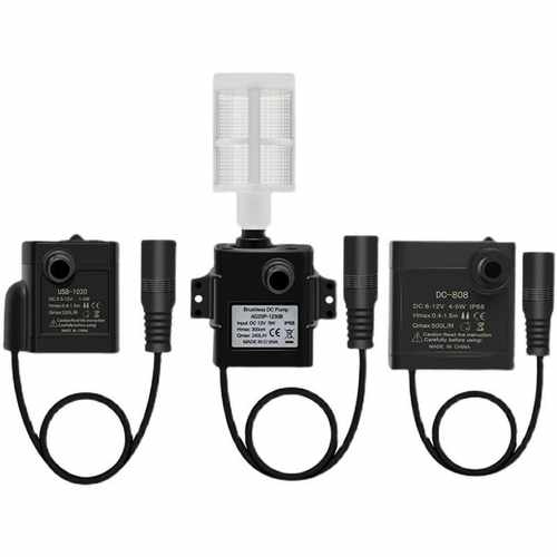 DC12V水泵3W 1020扬程1.5米太阳能微型潜水泵无刷直流水泵