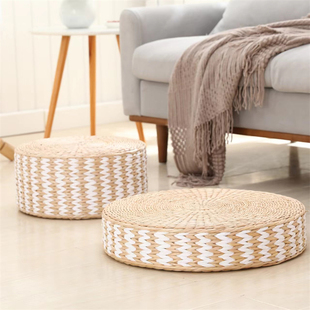 草编坐垫榻榻米垫中式地上蒲团喝茶加厚户外打坐拜佛瑜伽蒲草休闲