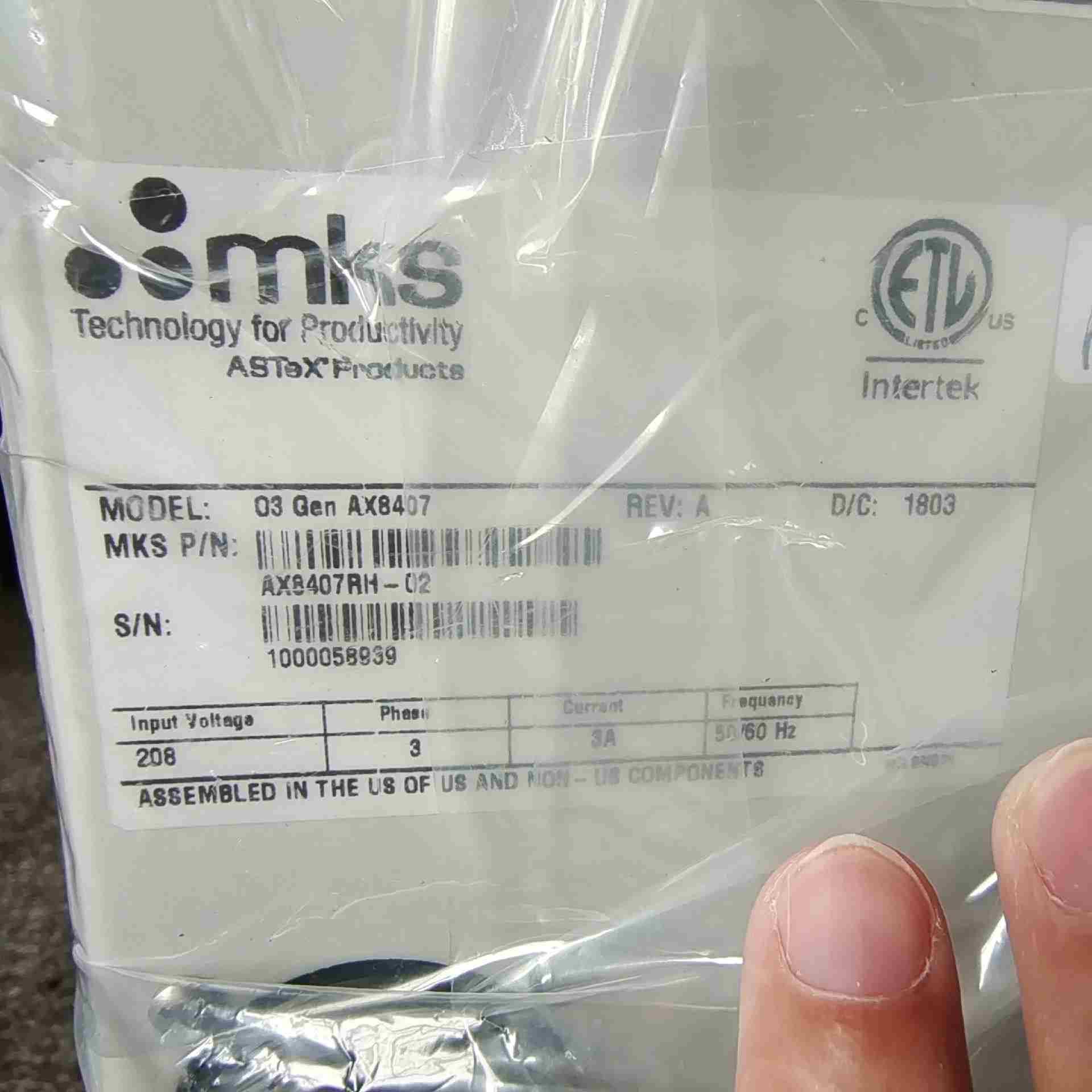 (询价)mks AX8407   Astex