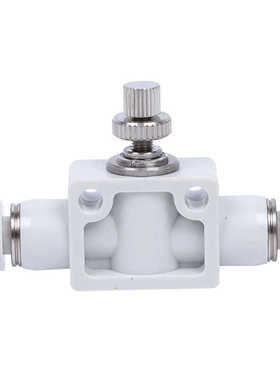 白色气动SA4快速接头SA6管道节流阀SA8 SA10 SA12 可调节塑料气管