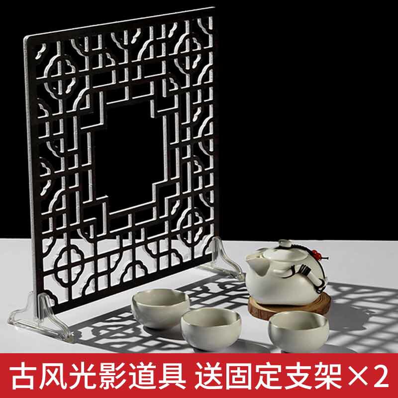 复古中国风窗户拍照背景板摄影道具镂空拍摄窗格古典新中式光影古