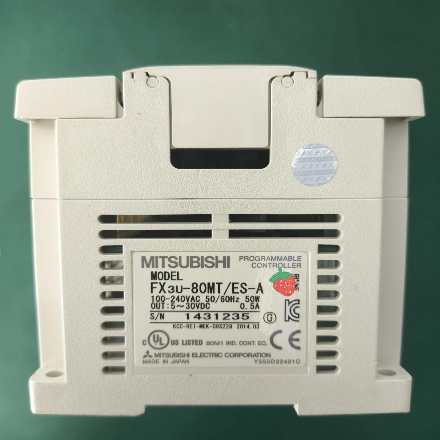 三菱FX3U-80MT／ES-A原装PLC.实物如图，功能包~议价