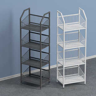 用零食小卖部小货架展示架饮料多层平板移动超市便利店置物架