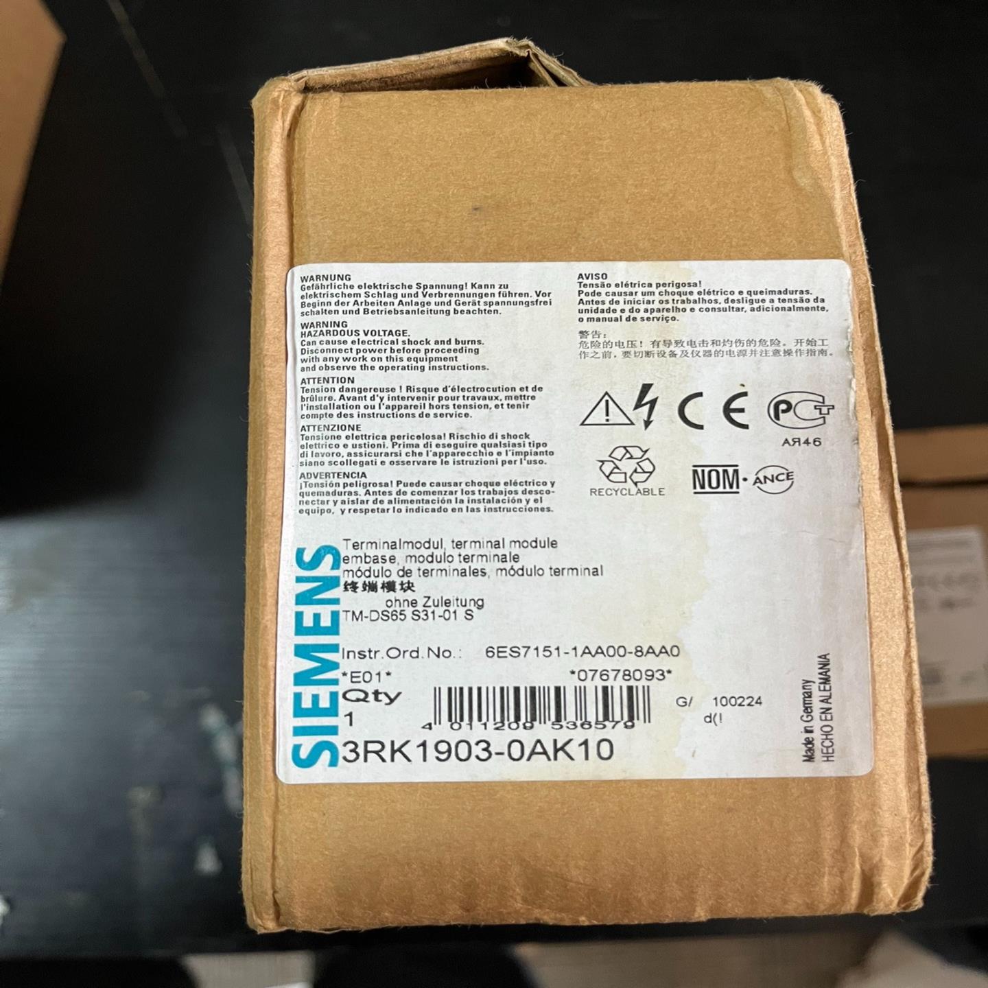 议~3RK1903-0AK10 西门子全新原装正品