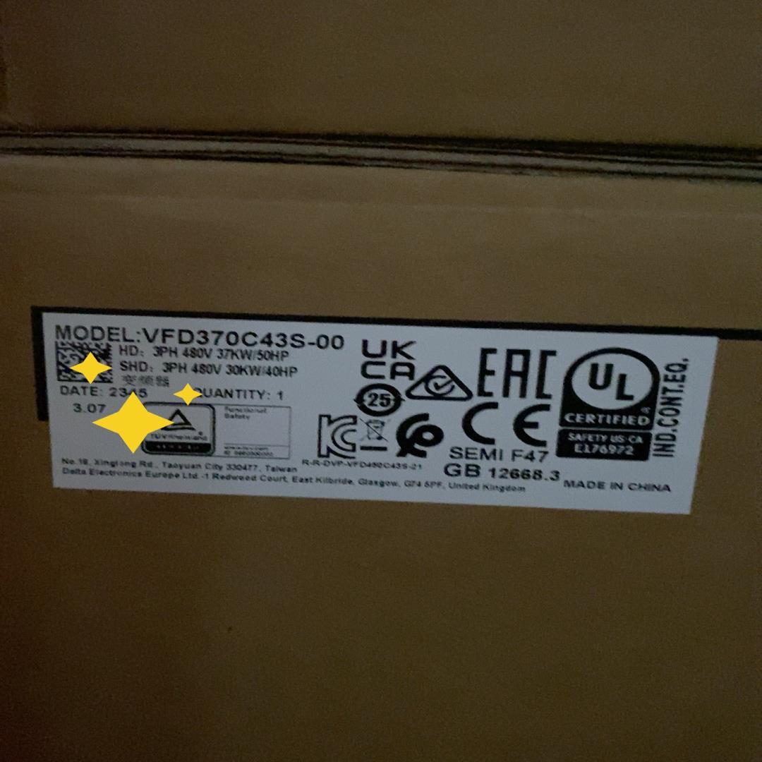 议~VFD370C43S-00 台达c2000+系列变频器 37