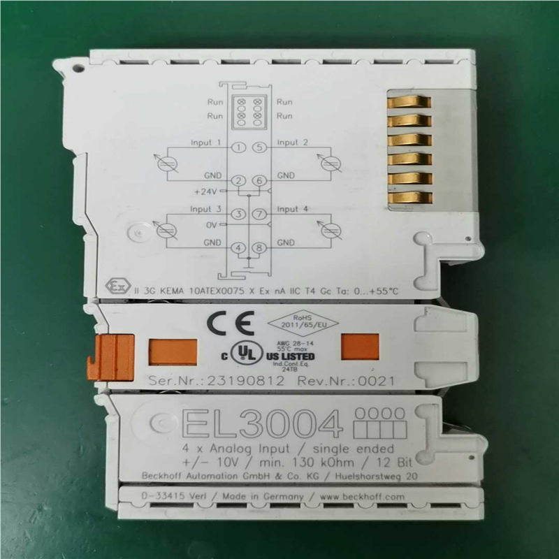 议~EL3004倍福BECKHOFF模拟量输入模块，二手拆机成色