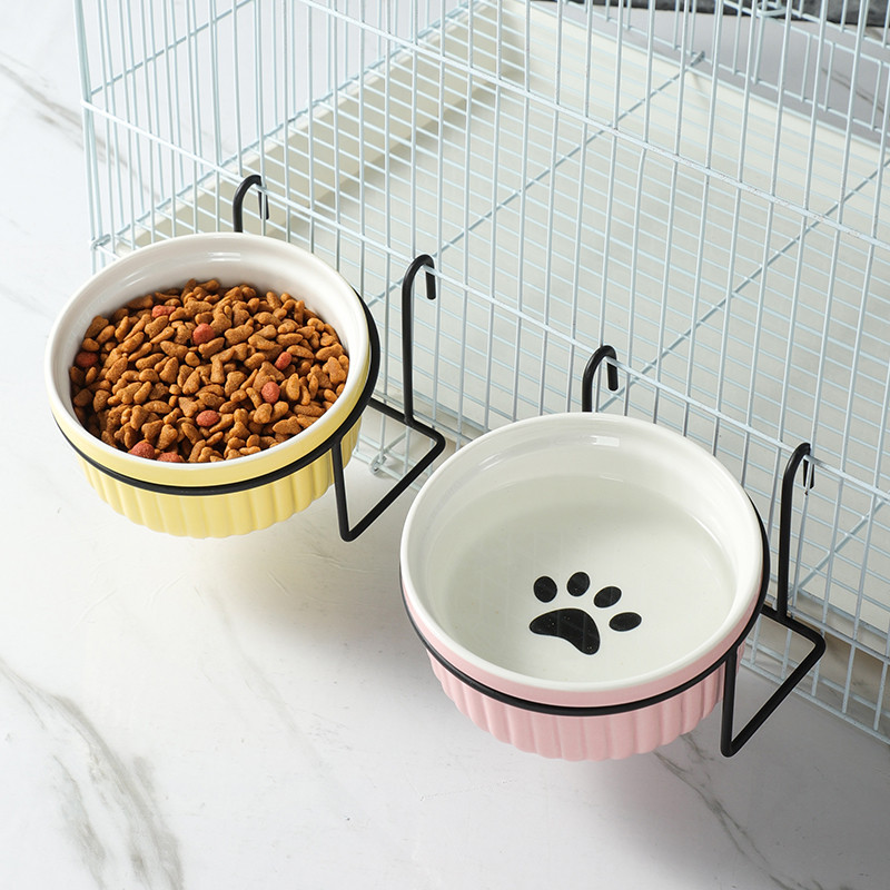 陶瓷碗碗猫用猫碗猫食盆狗盆狗碗猫咪水碗宠物碗斜口碗喝水喂食器
