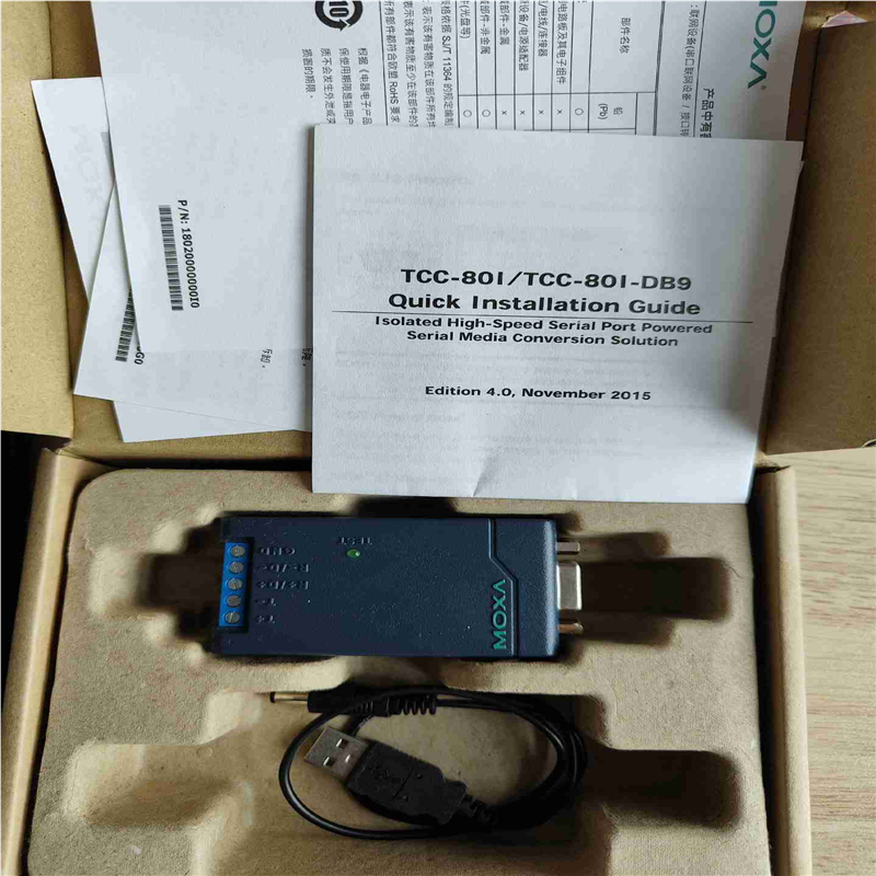 MOXA TCC-80I 全新光隔离型RS-232到RS-4~议价