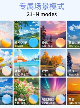 天境全光谱色域动护眼书房态彩色氛围卧室晴空光吸顶灯LLV中山灯