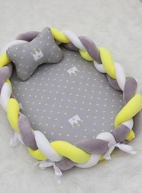 婴儿床中拆床新生儿哄睡捷床可HVK卸防压安睡床便式宝宝睡儿窝童