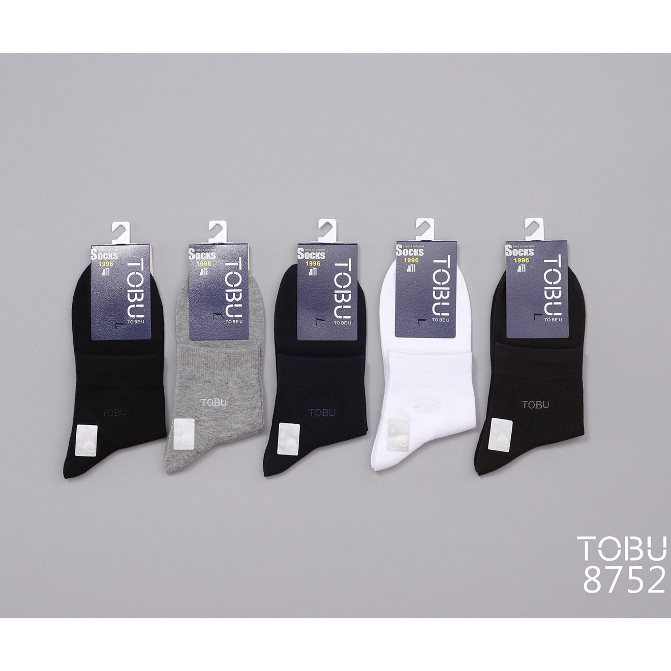 TOBU精梳棉透气防臭中筒男袜